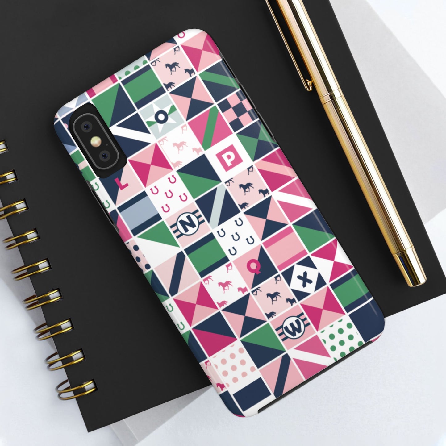 Equestrian Patchwork Tough Phone Case