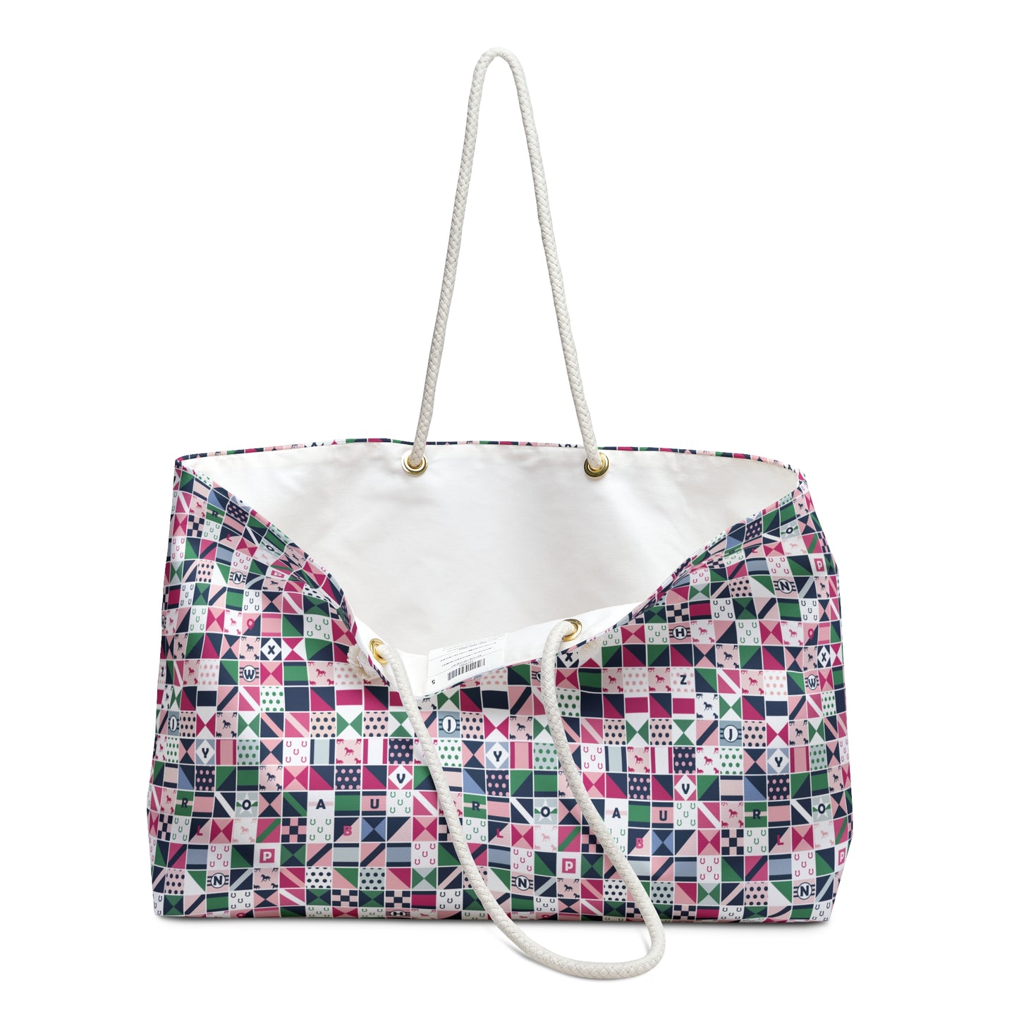 Equestrian Patchwork Weekender Bag