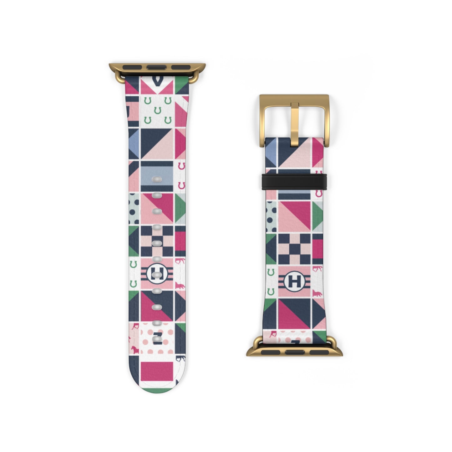 Equestrian Patchwork Watch Band