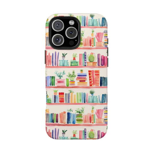 Colorful Bookshelf Tough Phone Cases