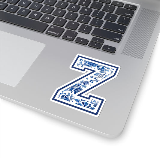 Chinoiserie Letter Z Kiss Cut Sticker