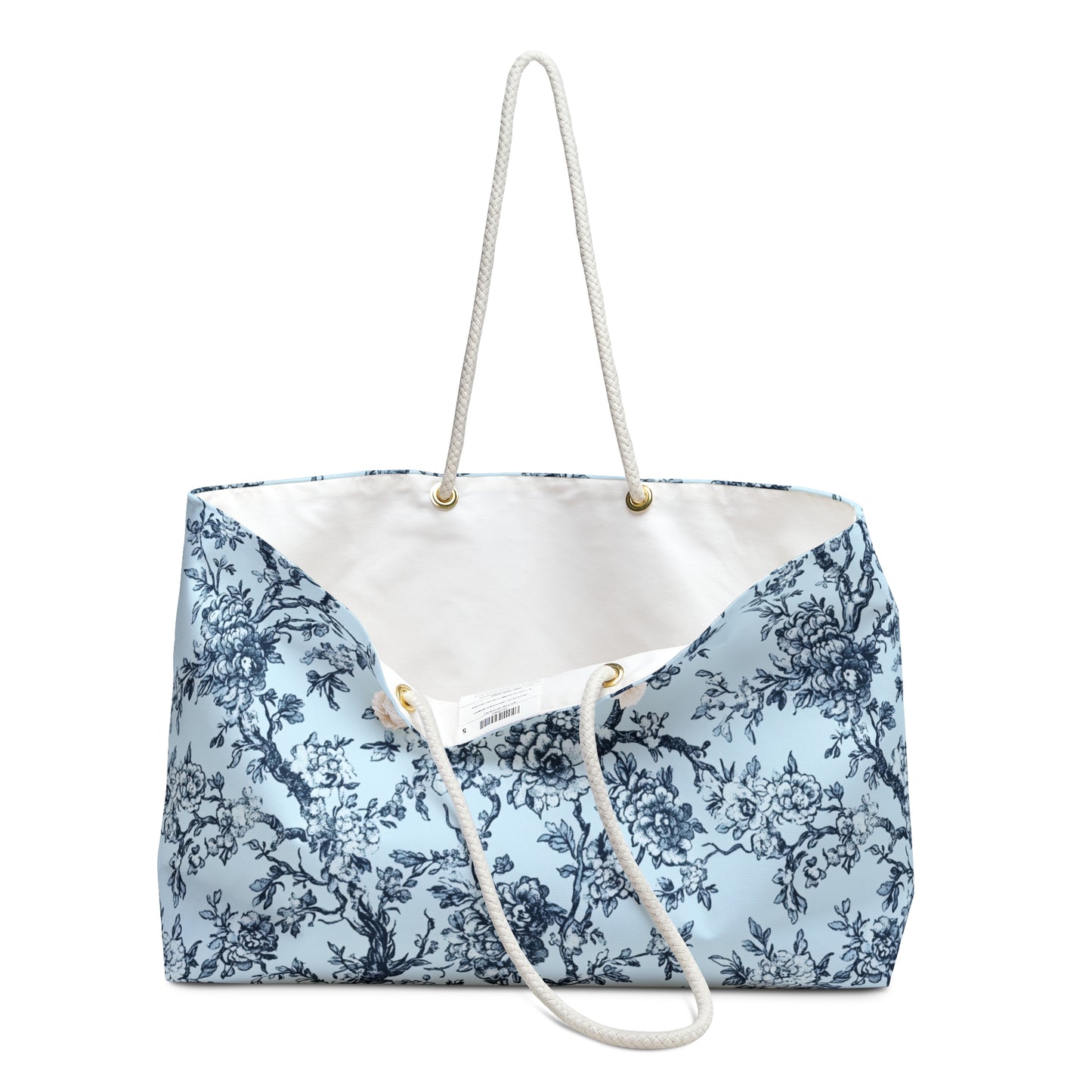 Blue Toile Weekender Bag
