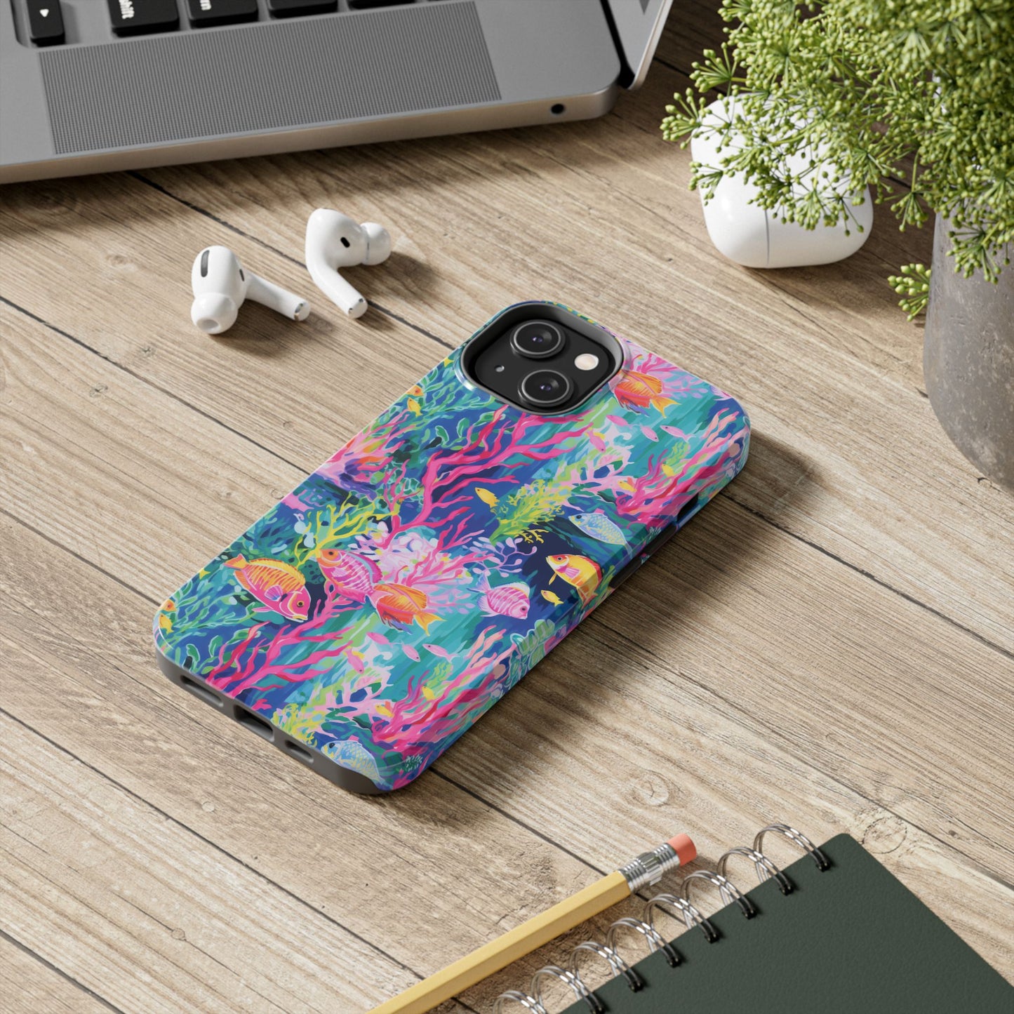 Watercolor Fish Tough Phone Case