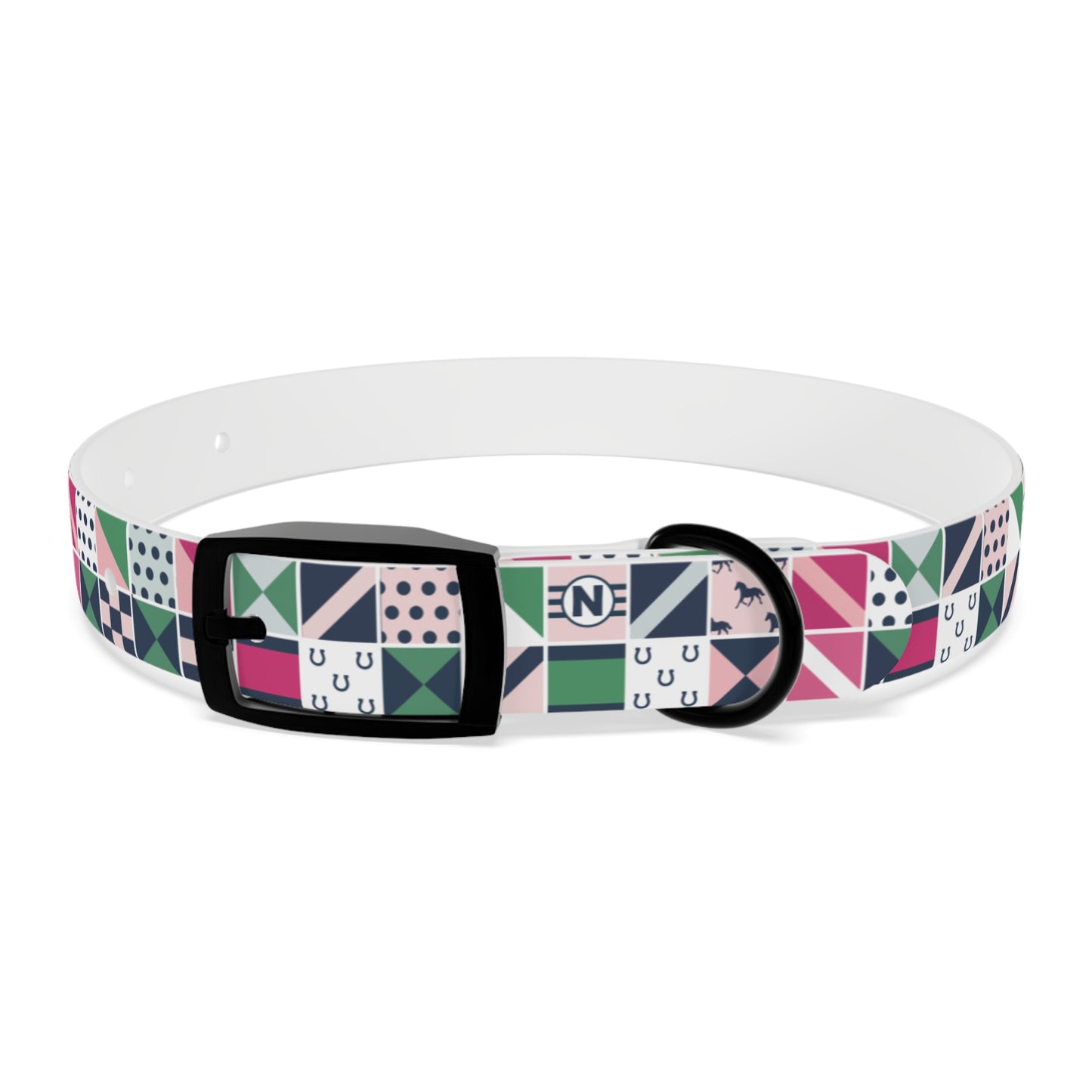 Equestrian Patchwork Dog Collar