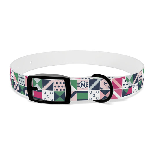 Equestrian Patchwork Dog Collar