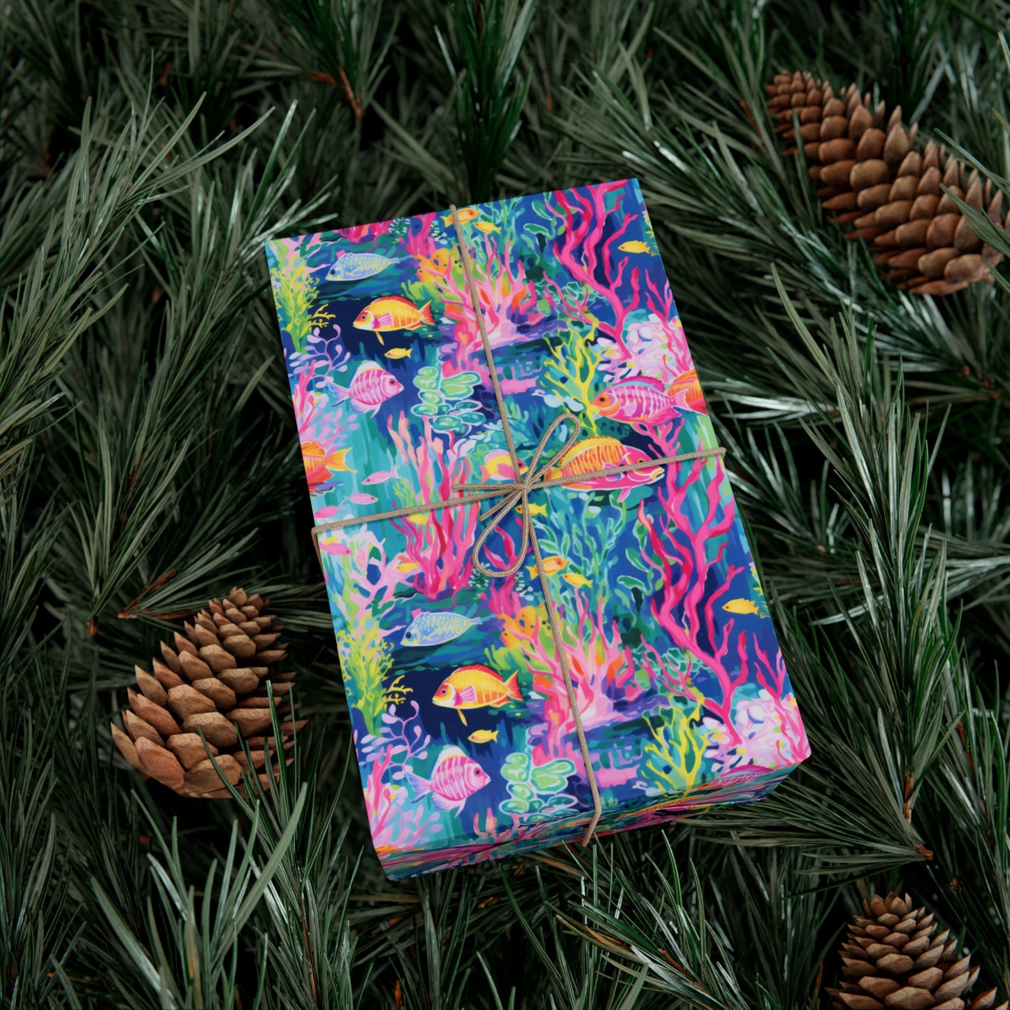 Watercolor Fish Pattern Gift Wrap