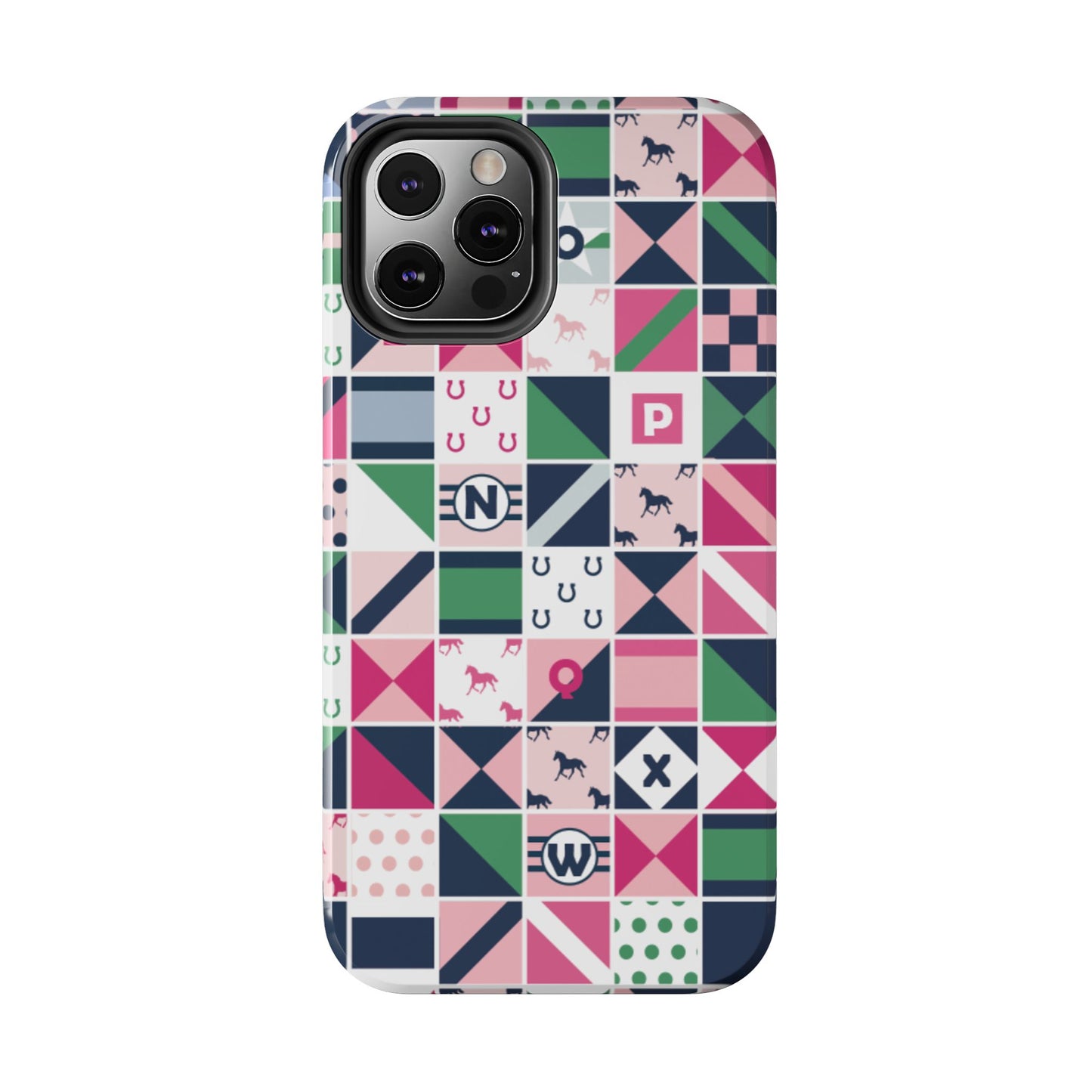 Equestrian Patchwork Tough Phone Case