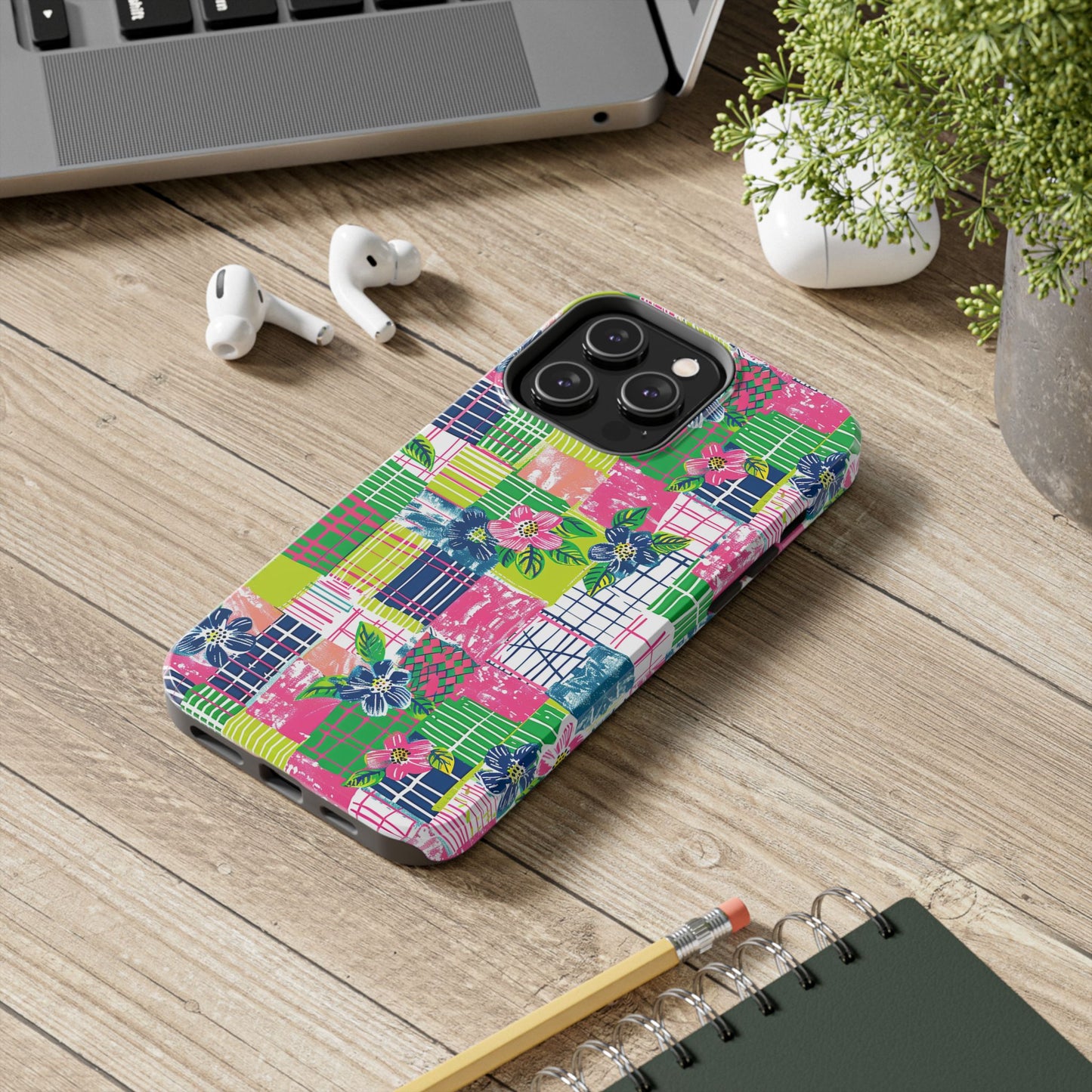 Tropical Madras Tough Phone Case