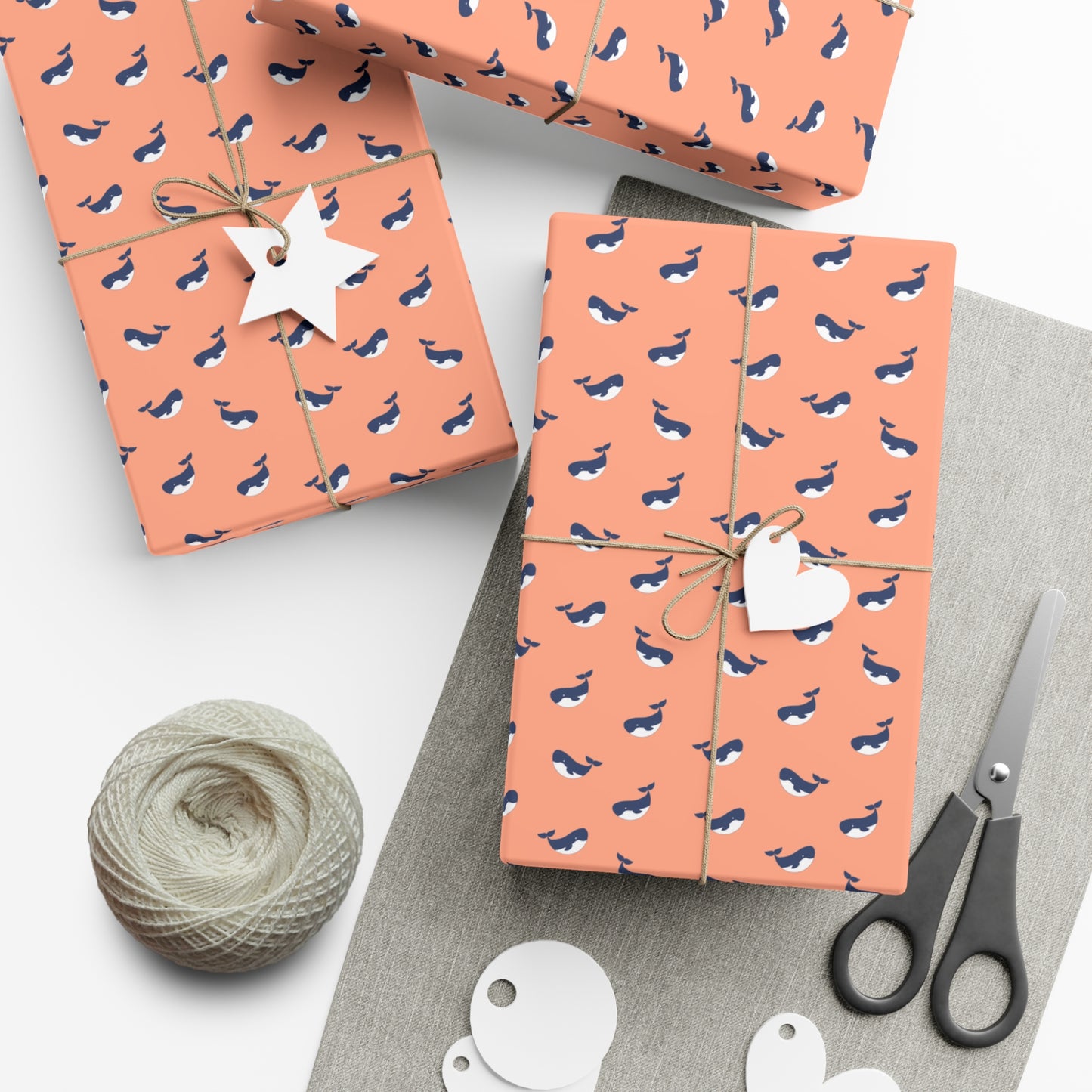 Whimsical Whale Gift Wrap Papers