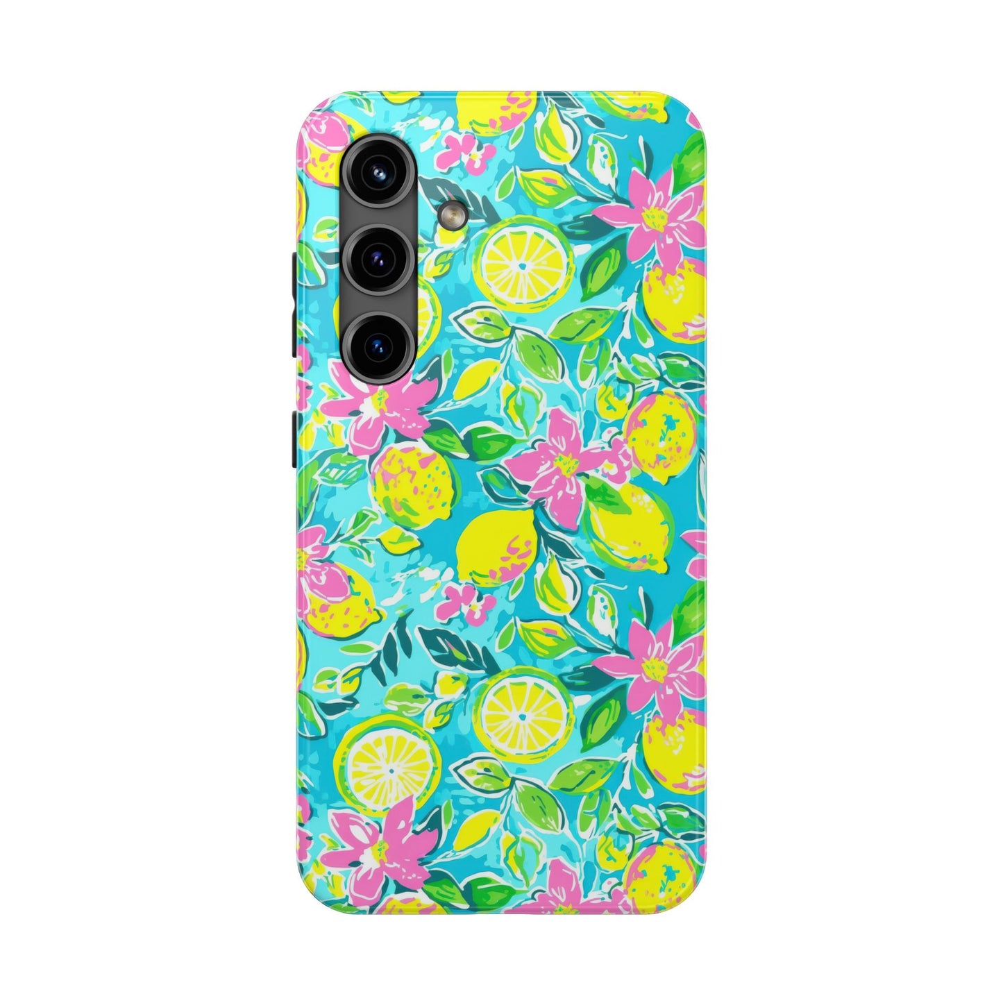 Lemon Floral Tough Phone Case