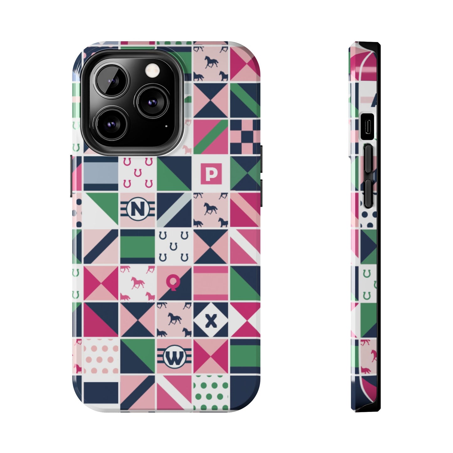 Equestrian Patchwork Tough Phone Case