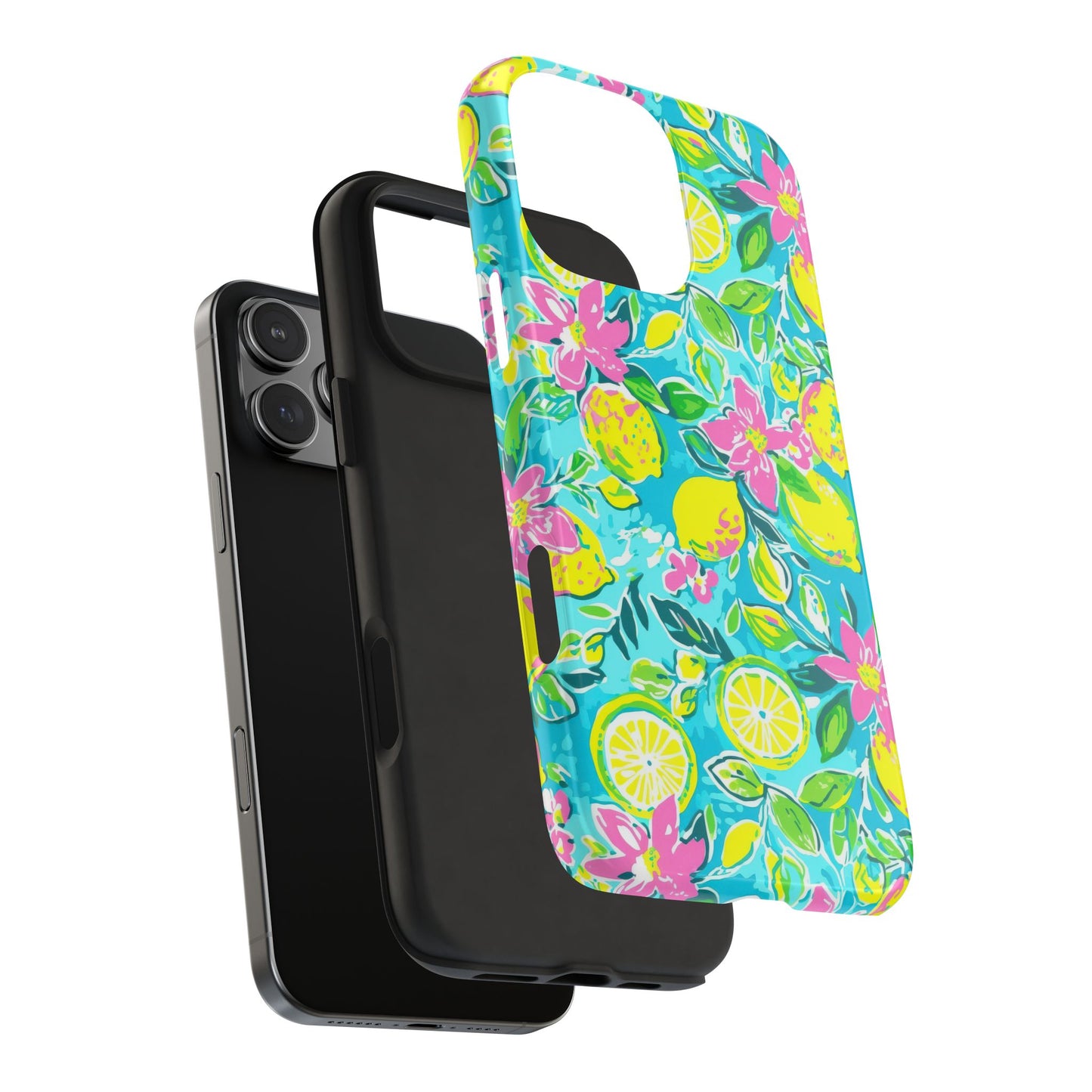 Lemon Floral Tough Phone Case