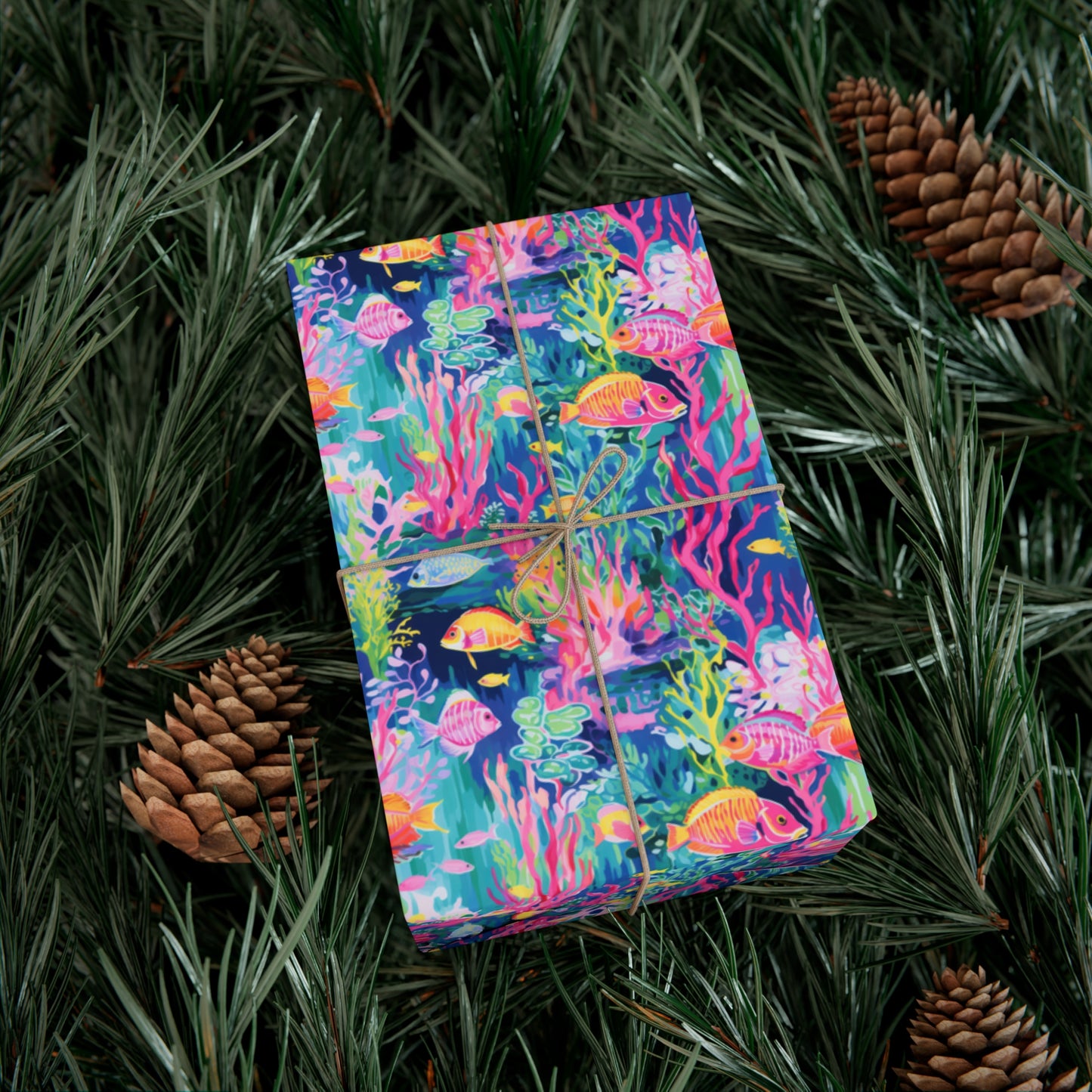Watercolor Fish Pattern Gift Wrap