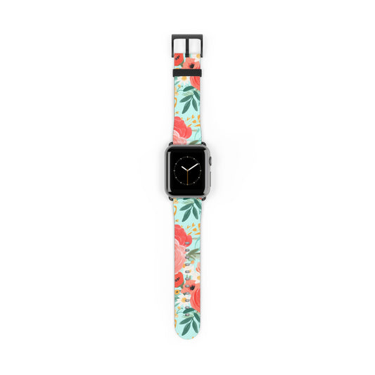 Coral Floral Watch Band