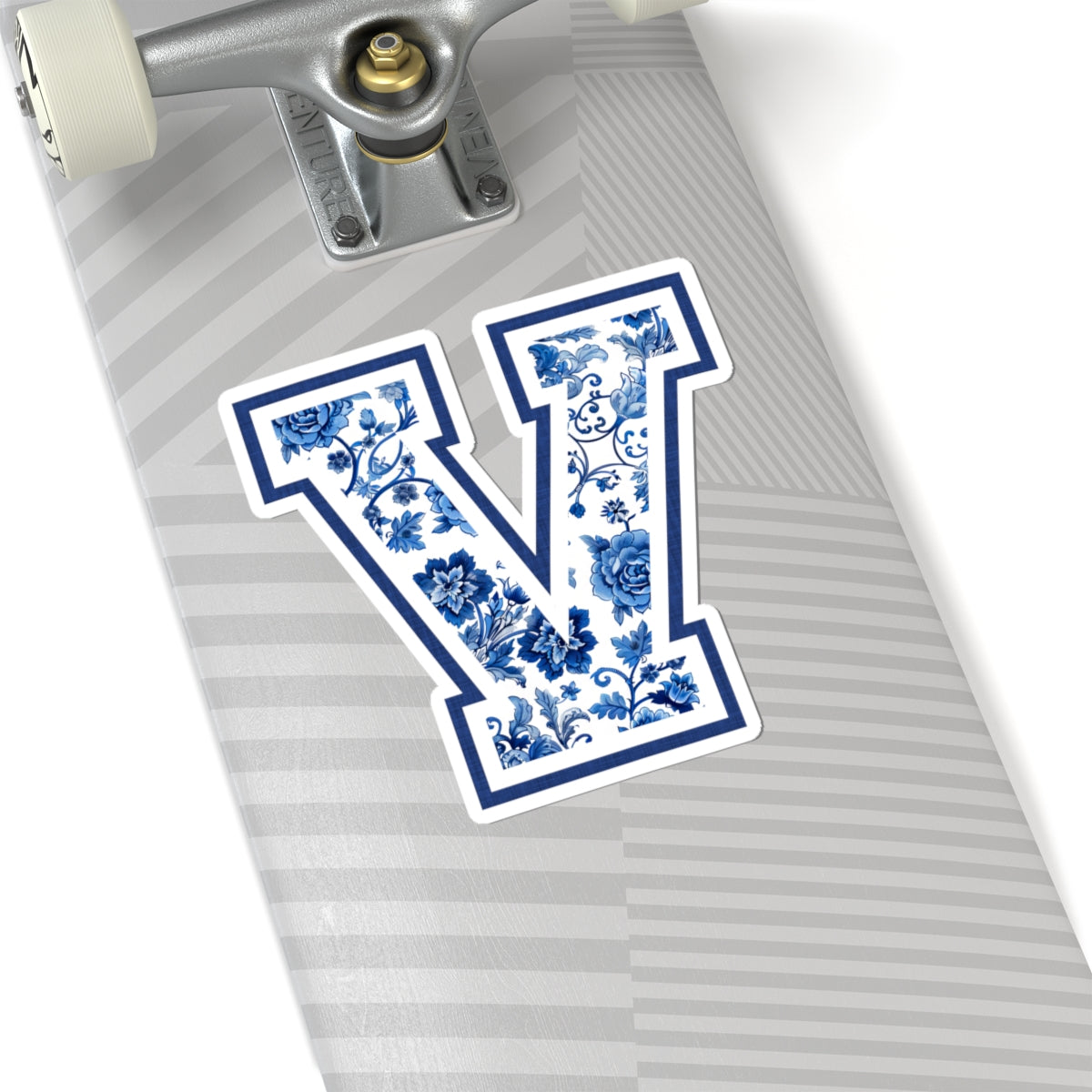 Chinoiserie Letter V Kiss Cut Sticker