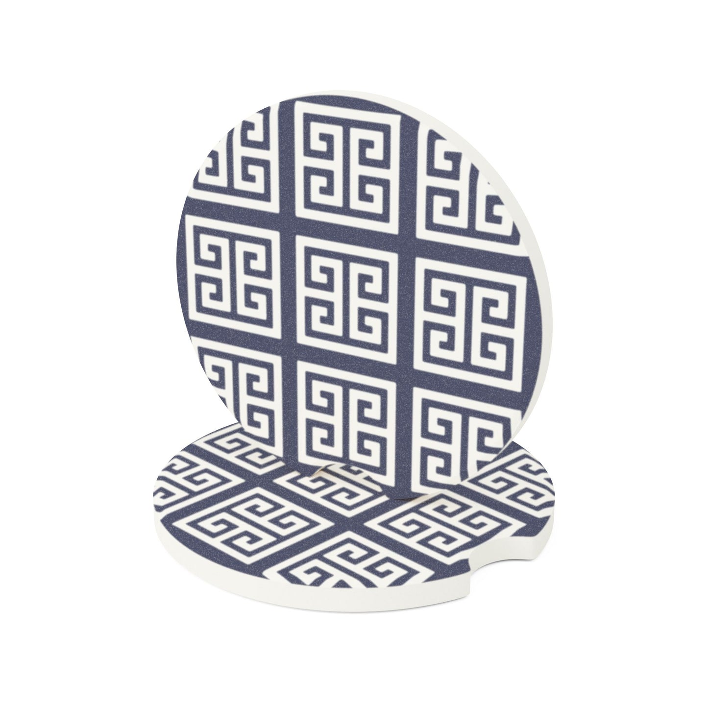 Chinoiserie Navy Soapstone Car Coaster