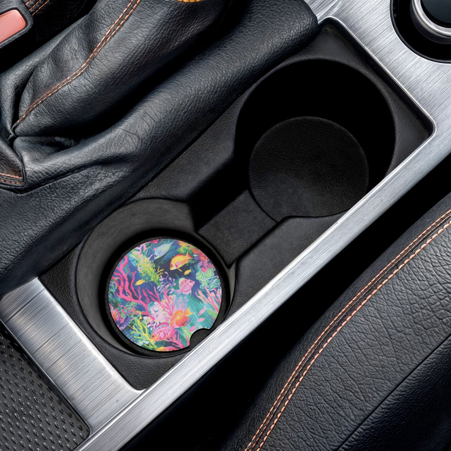 Watercolor Fish Soapstone Car Coaster