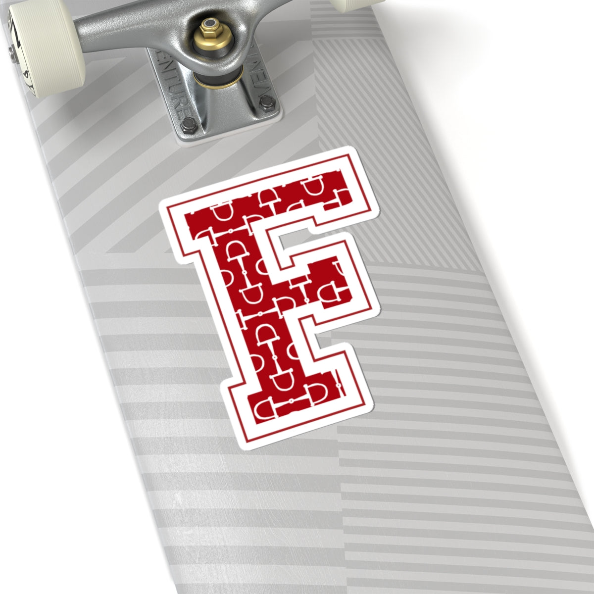 Equestrian Letter F Kiss Cut Sticker