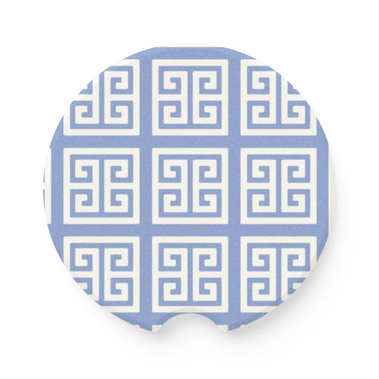 Chinoiserie Blue Soapstone Car Coaster