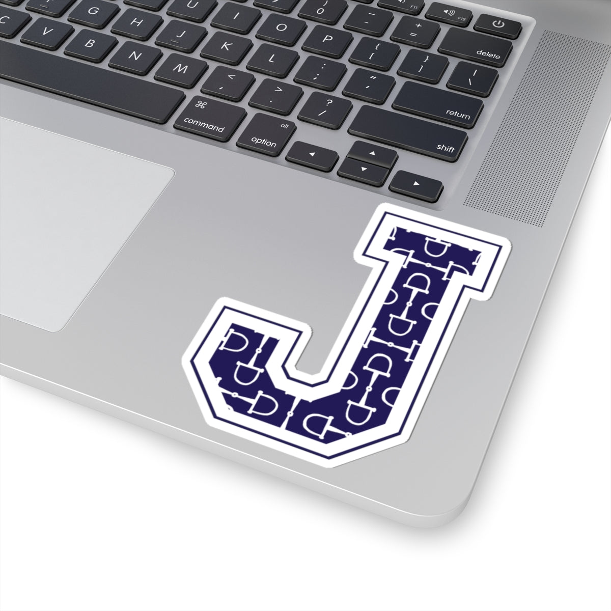 Equestrian Letter J Kiss Cut Sticker
