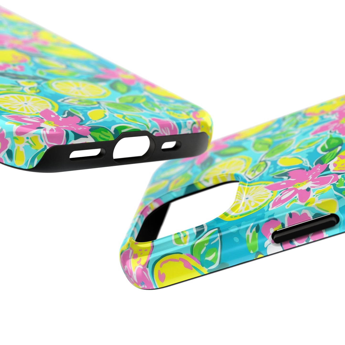 Lemon Floral Tough Phone Case