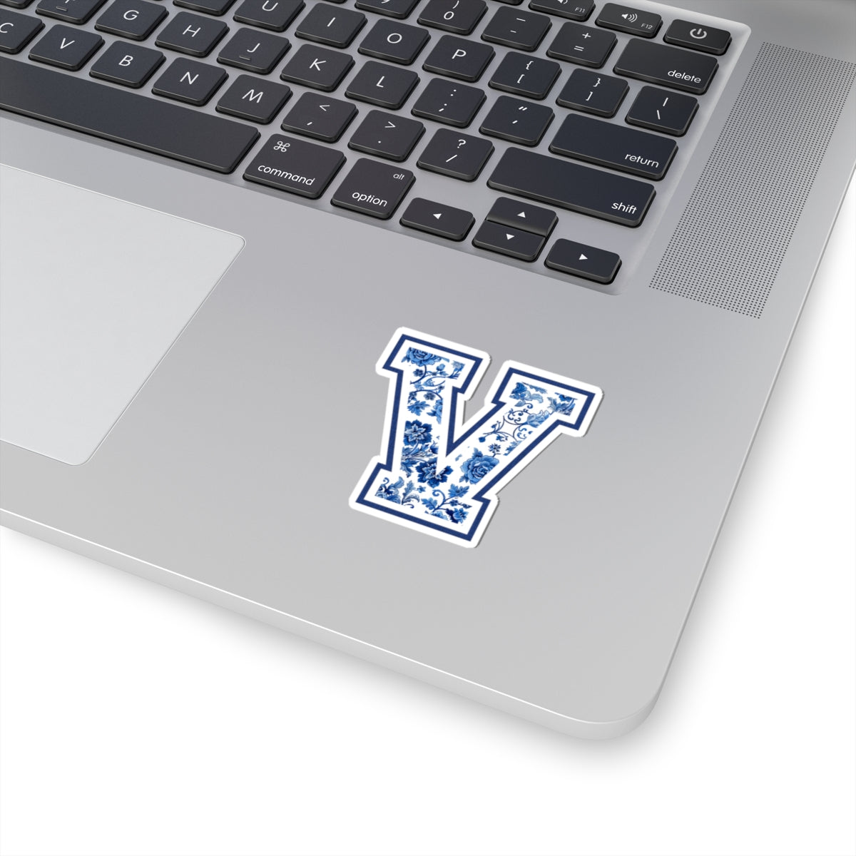 Chinoiserie Letter V Kiss Cut Sticker