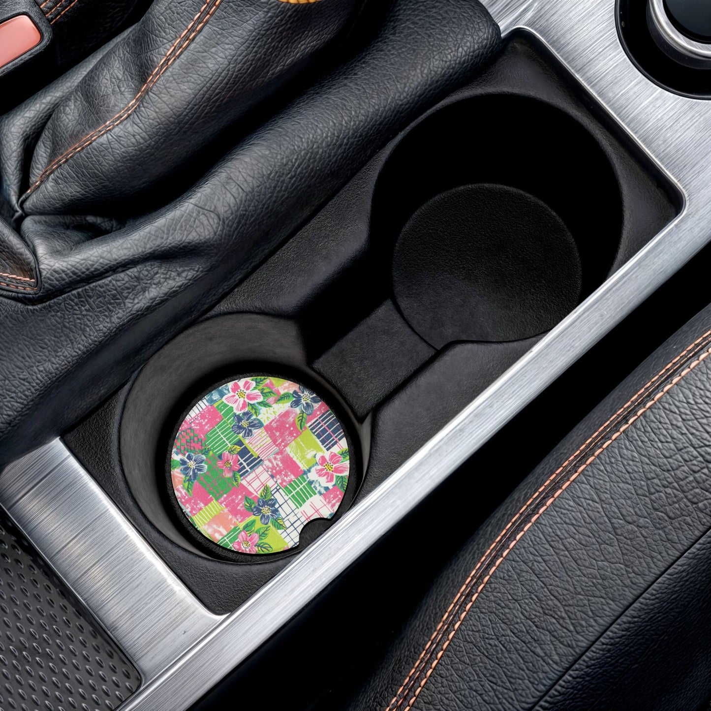 Tropical Madras Soapstone Car Coaster