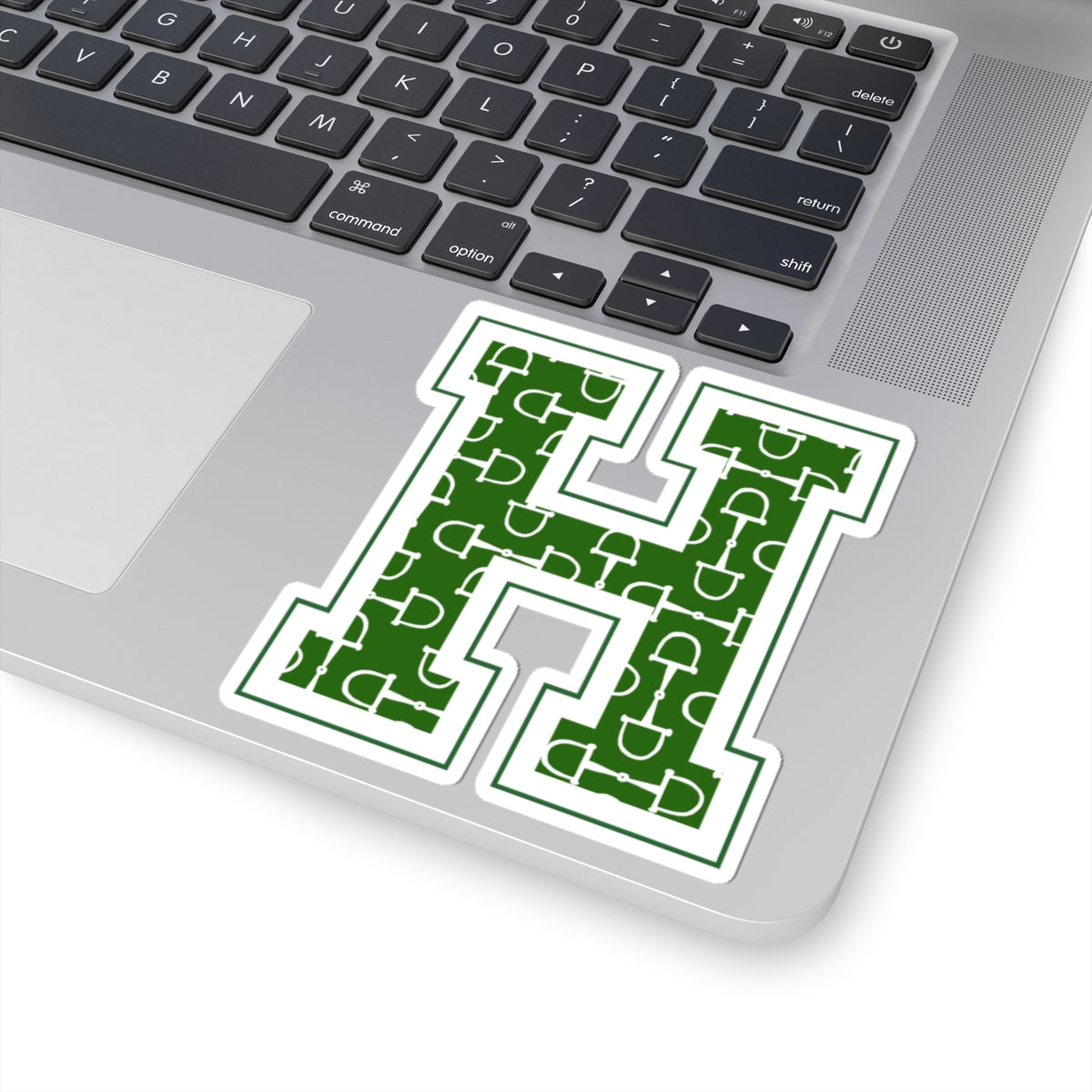 Equestrian Letter H Kiss Cut Sticker