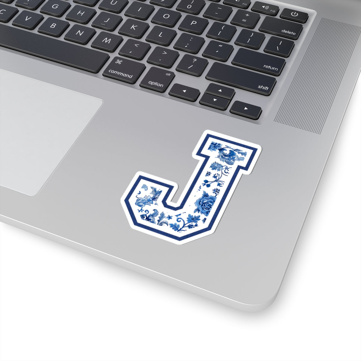 Chinoiserie Letter J Kiss Cut Sticker