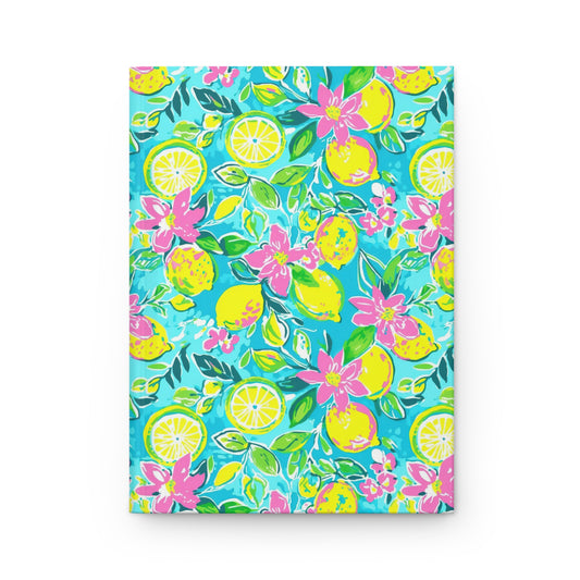 Lemon Floral Hardcover Journal
