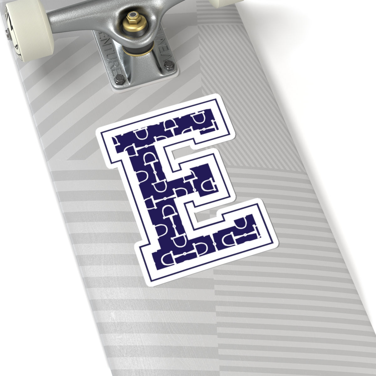 Equestrian Letter E Kiss Cut Sticker