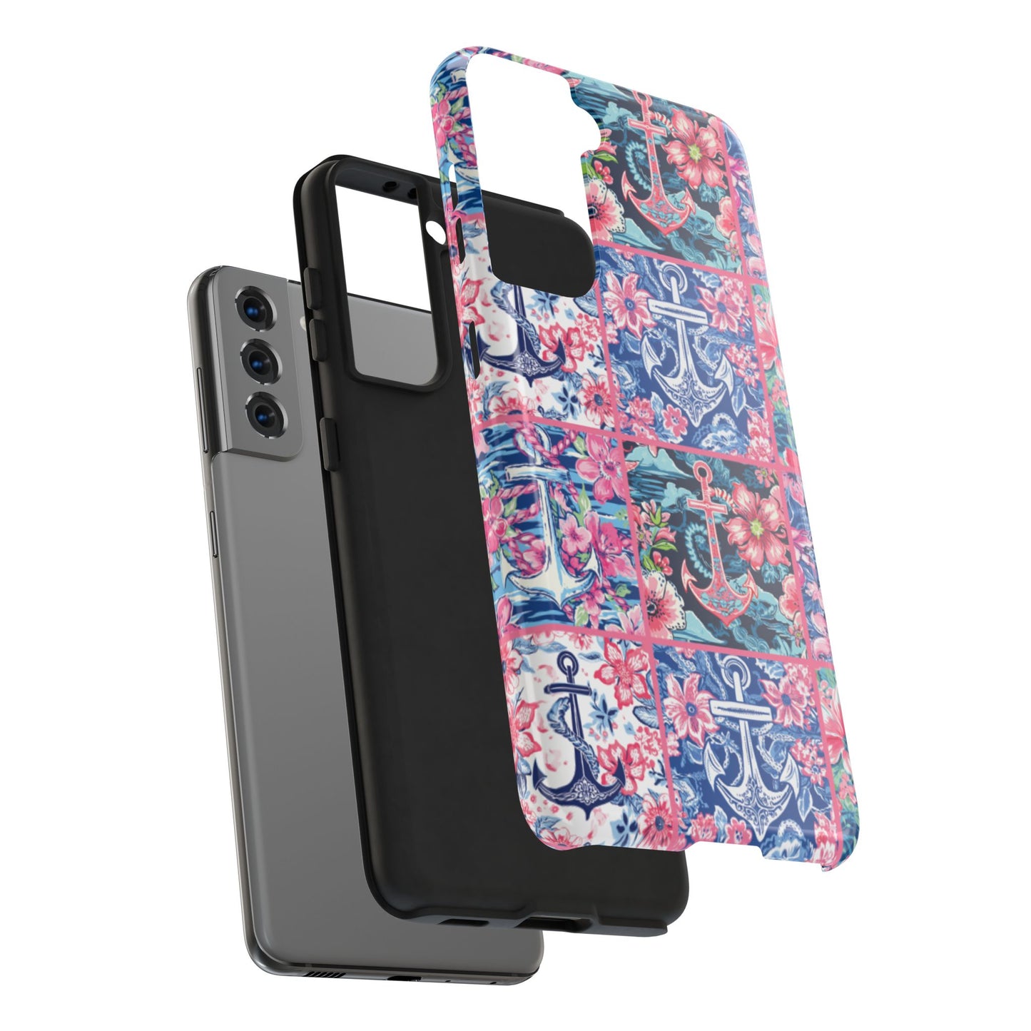 Floral Anchors Tough Phone Case