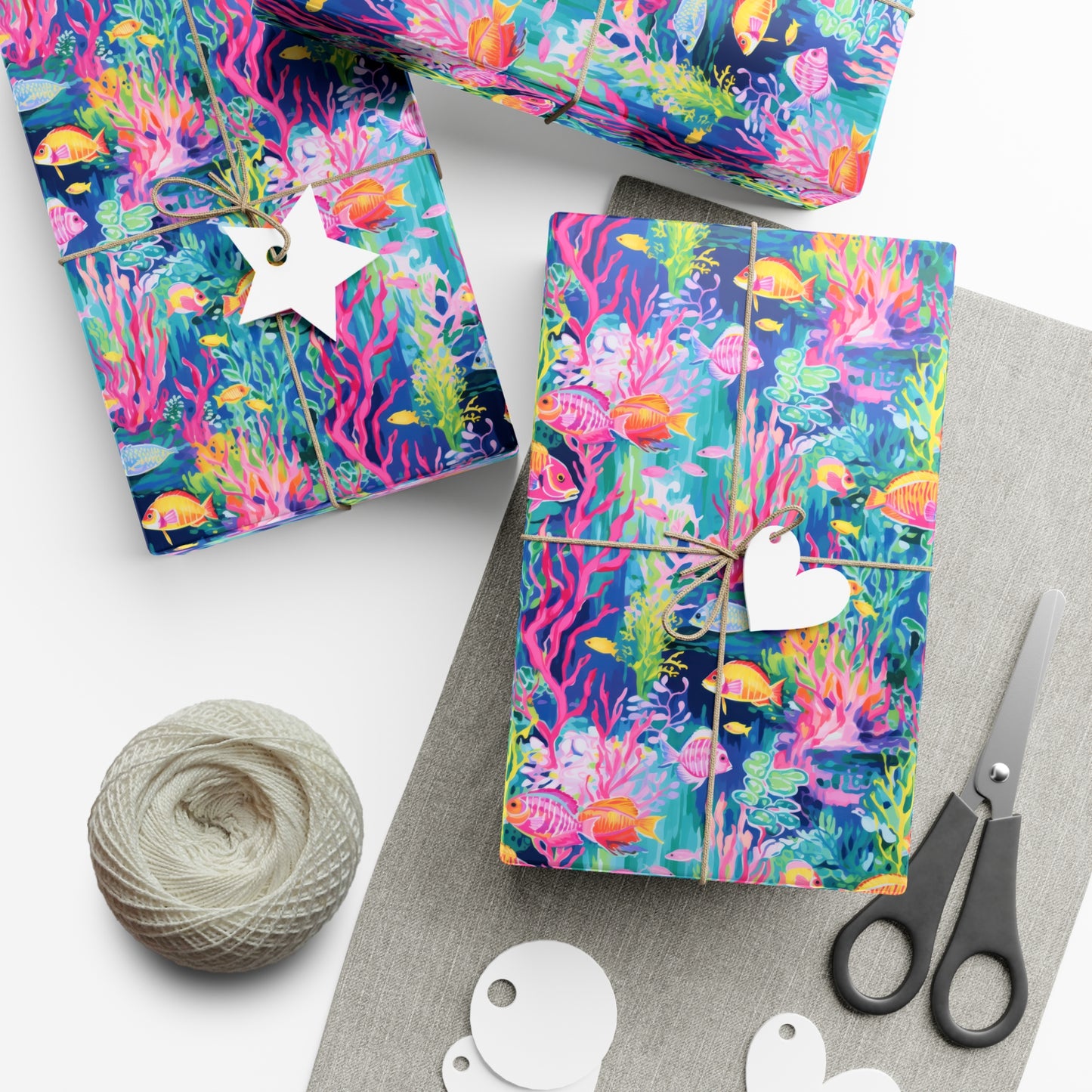 Watercolor Fish Pattern Gift Wrap