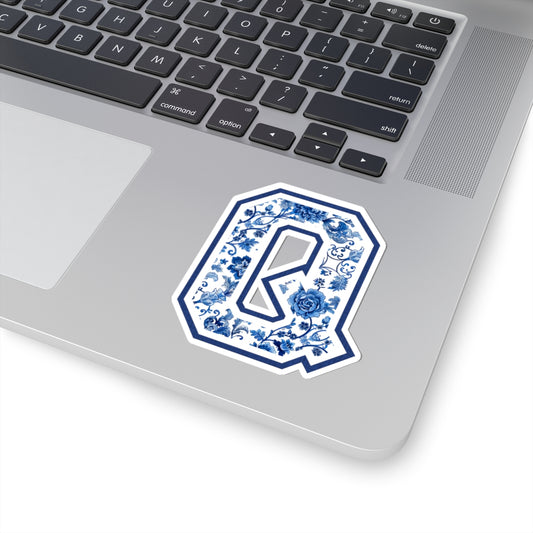 Chinoiserie Letter Q Kiss Cut Sticker