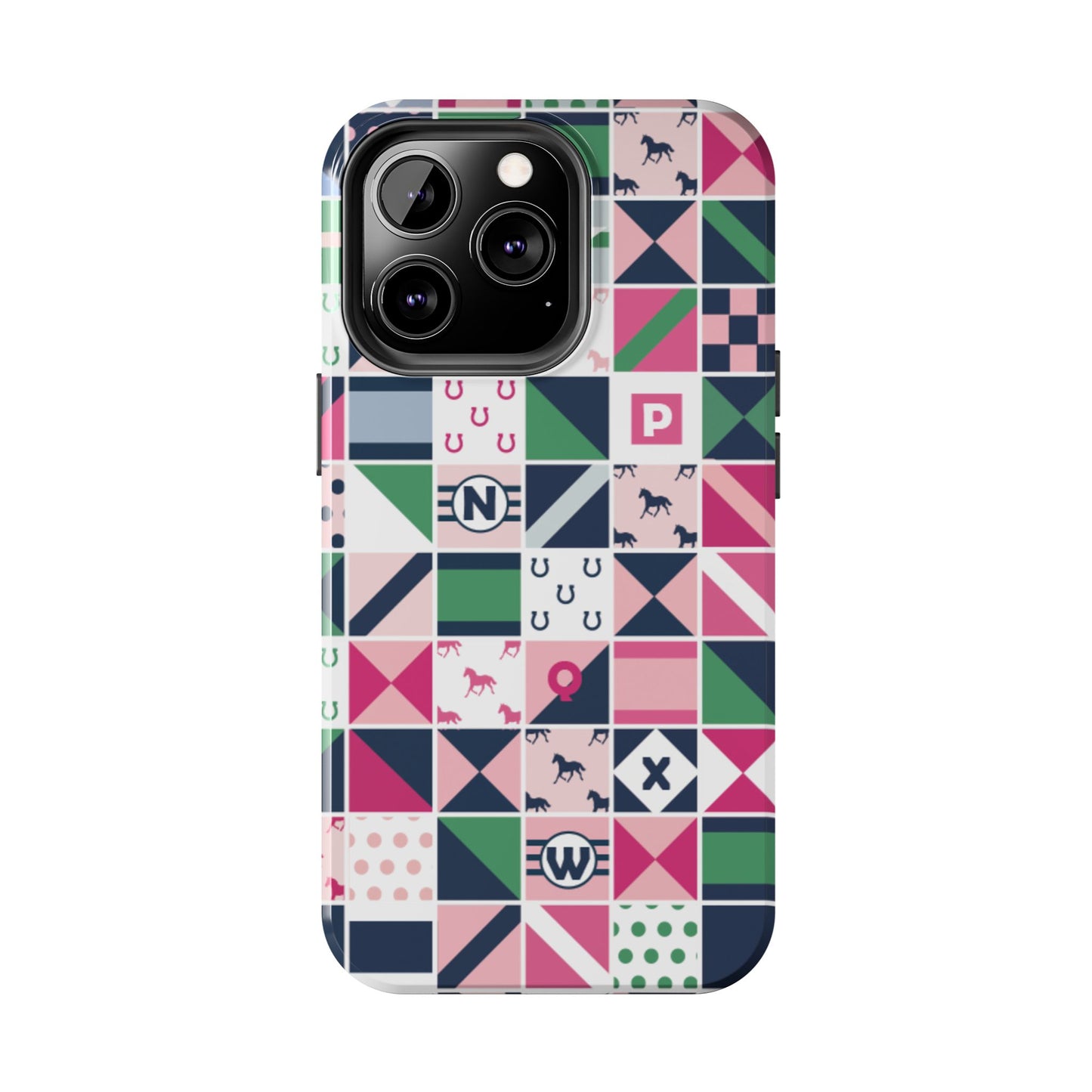 Equestrian Patchwork Tough Phone Case