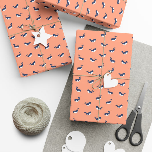 Whimsical Whale Gift Wrap Papers