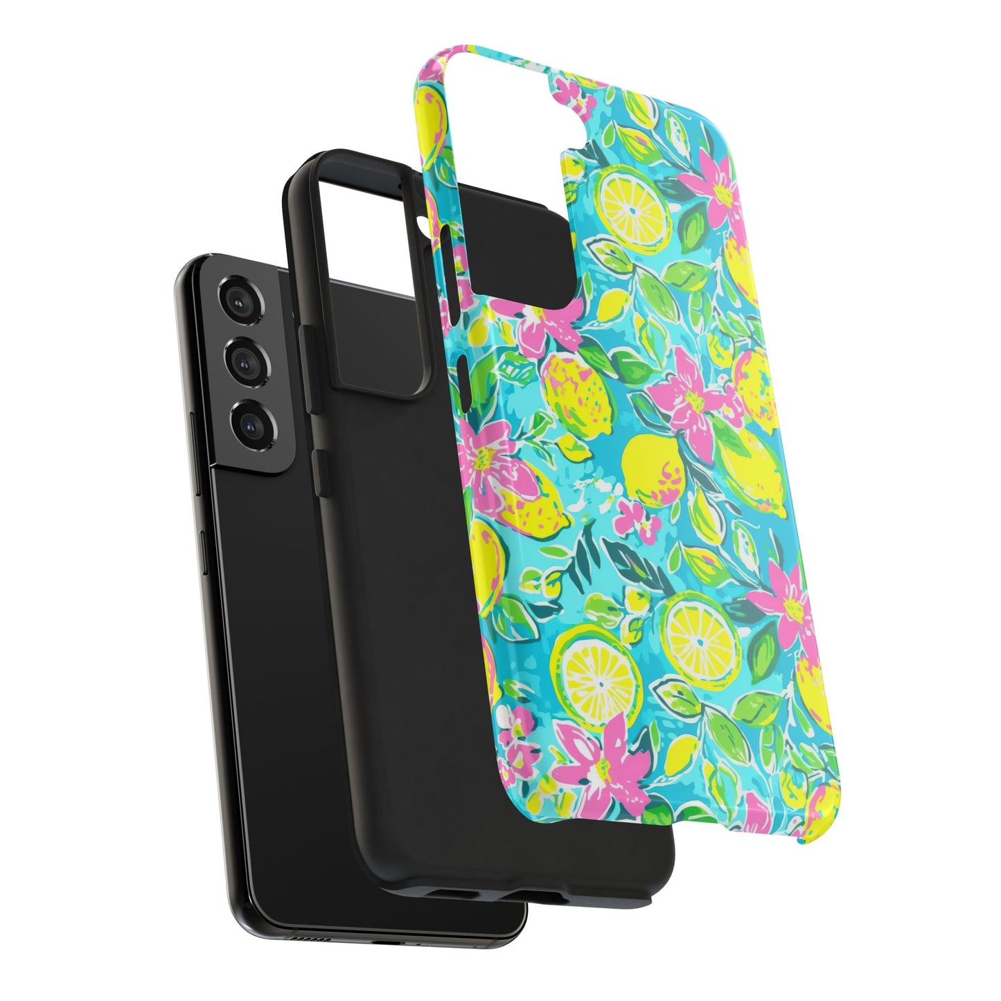 Lemon Floral Tough Phone Case