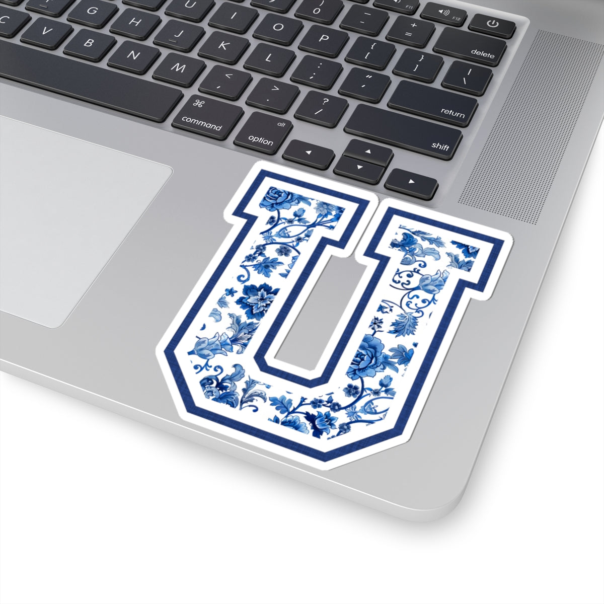 Chinoiserie Letter U Kiss Cut Sticker
