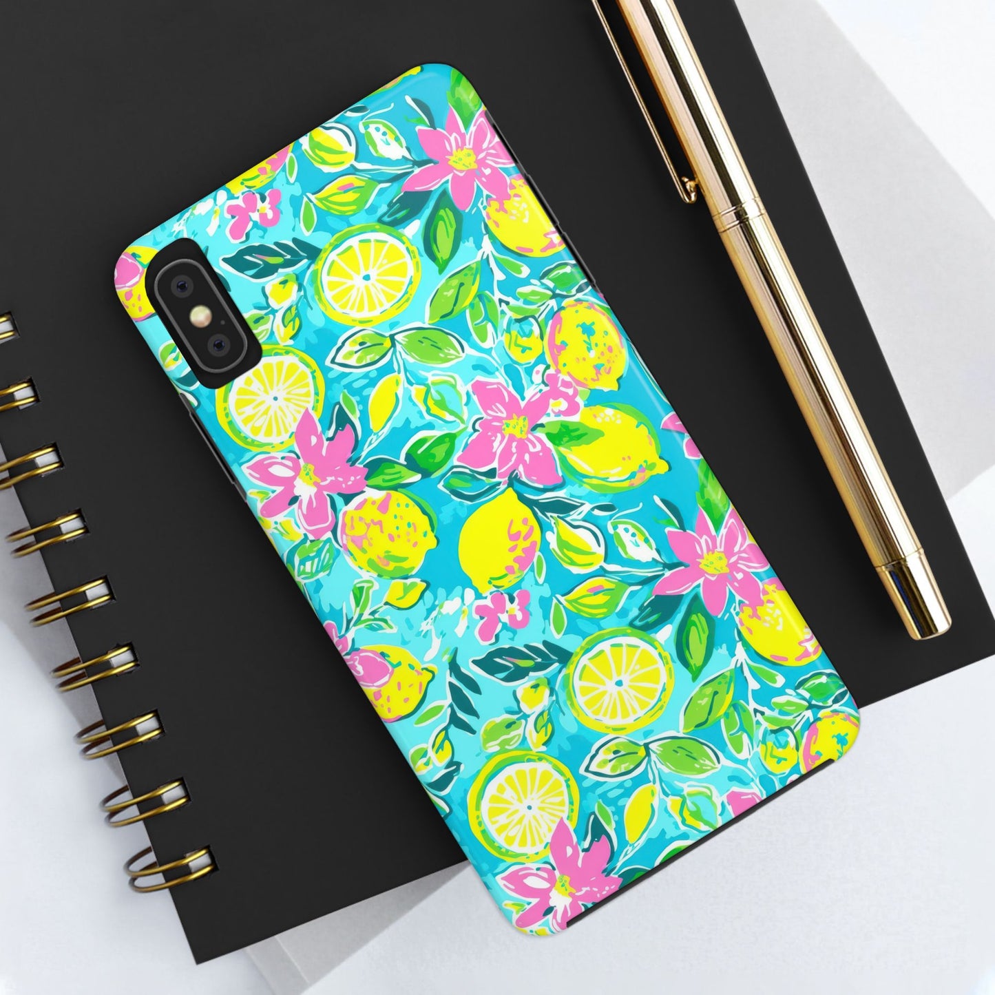 Lemon Floral Tough Phone Case