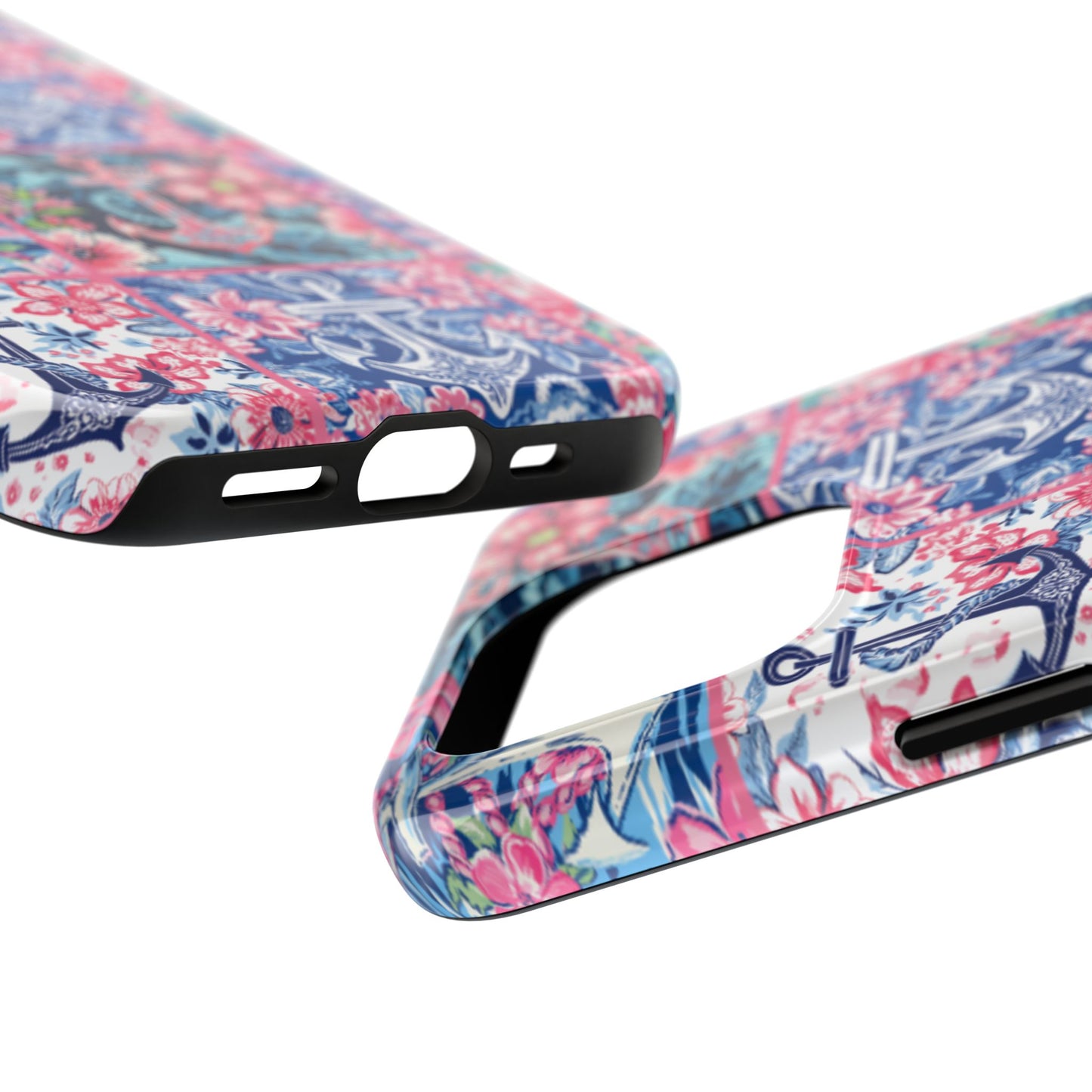 Floral Anchors Tough Phone Case