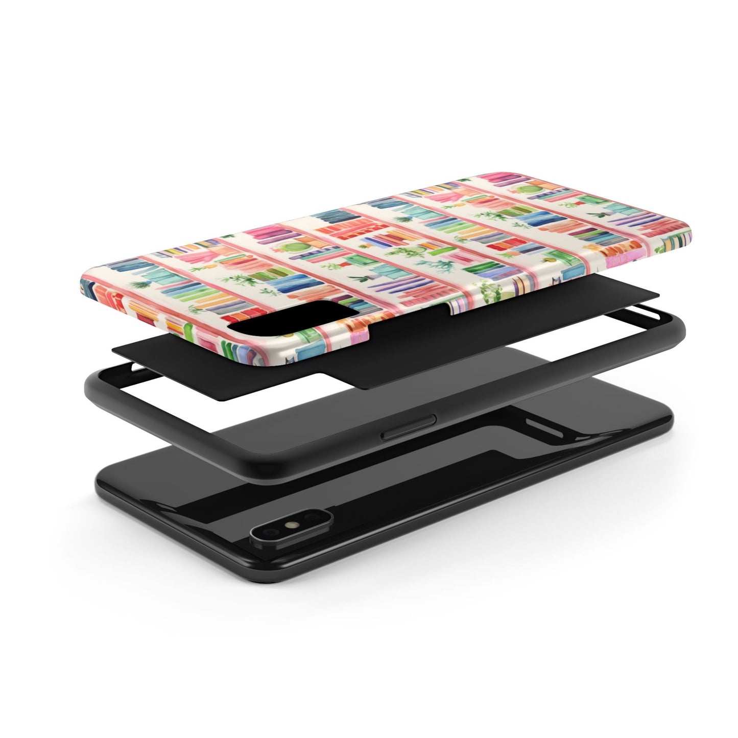 Colorful Bookshelf Tough Phone Cases