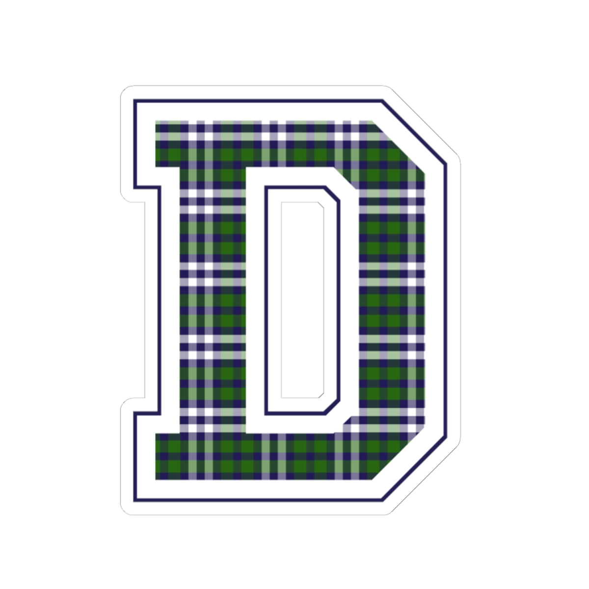 Equestrian Letter D Kiss Cut Sticker
