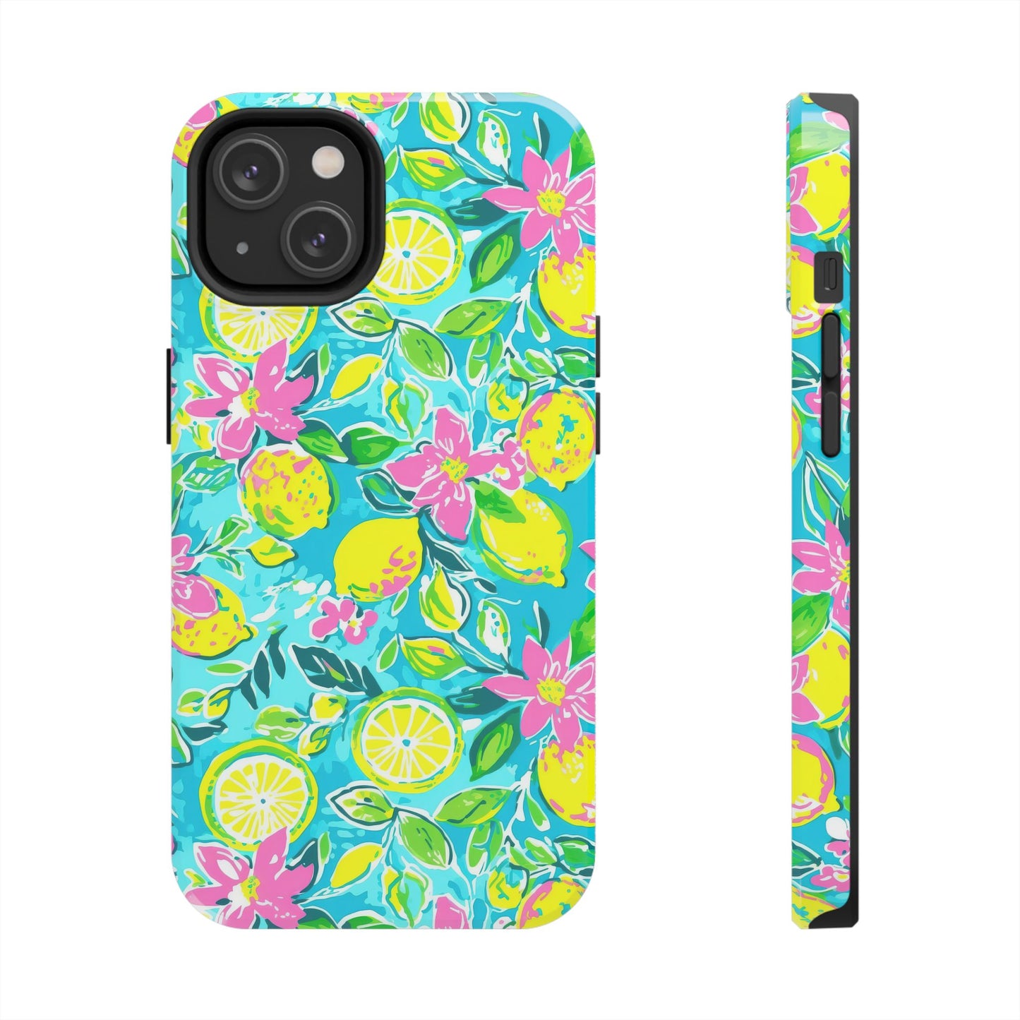 Lemon Floral Tough Phone Case