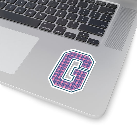 Preppy Letter G Kiss Cut Sticker