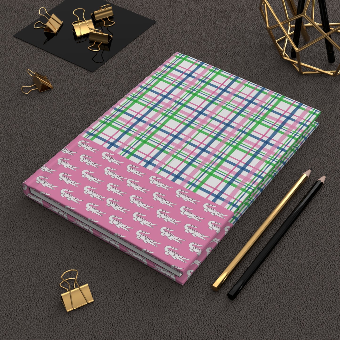 Gator Plaid Hardcover Journal