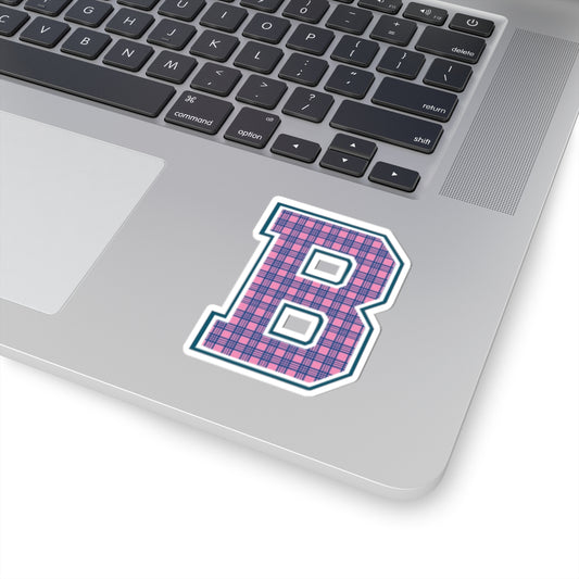 Preppy Letter B Kiss Cut Sticker