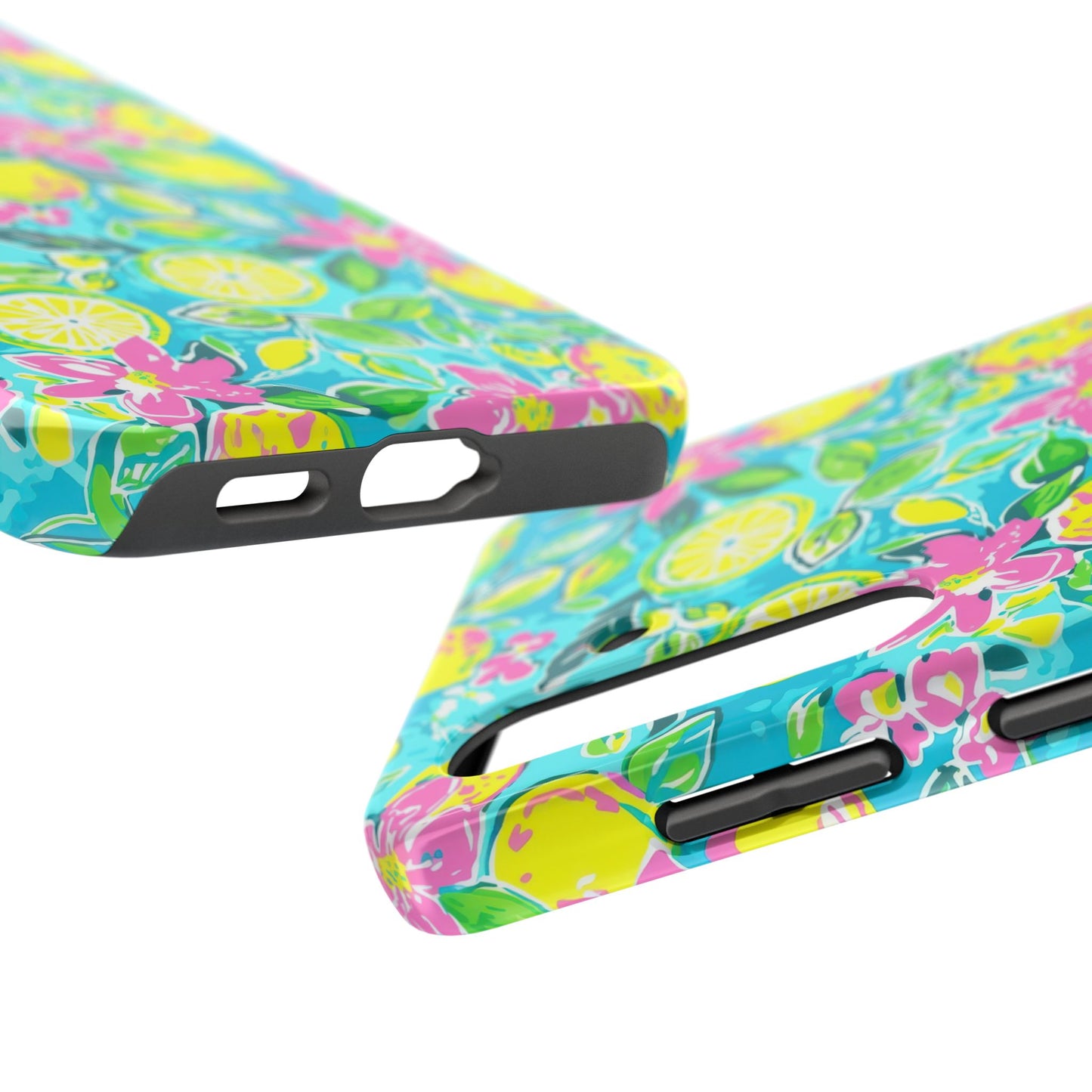 Lemon Floral Tough Phone Case
