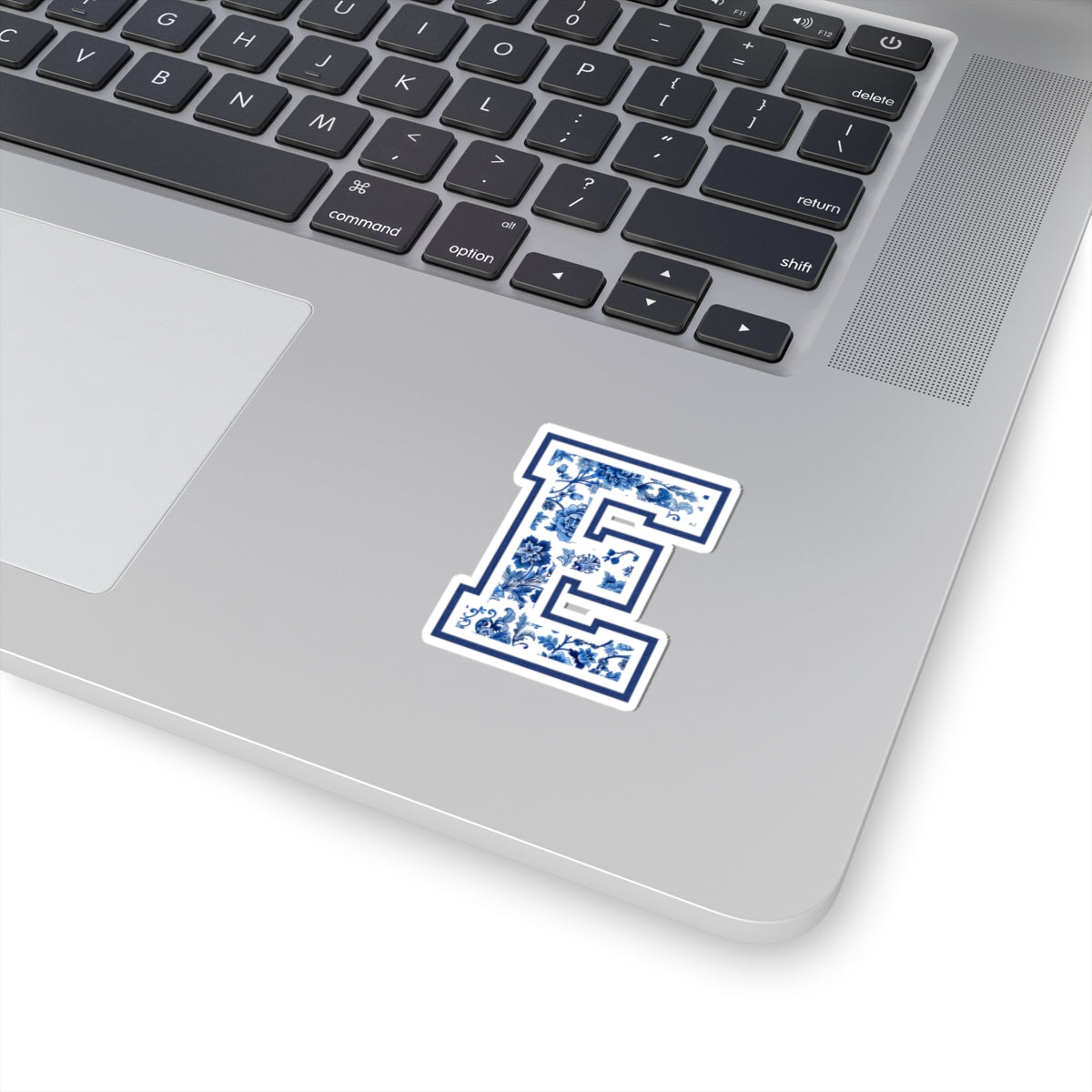 Chinoiserie Letter E Kiss Cut Sticker