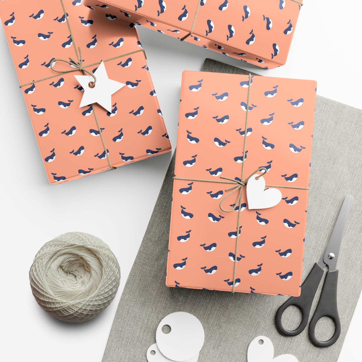 Whimsical Whale Gift Wrap Papers