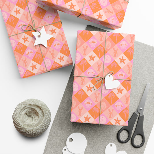 Bright Beach Pattern Gift Wrap
